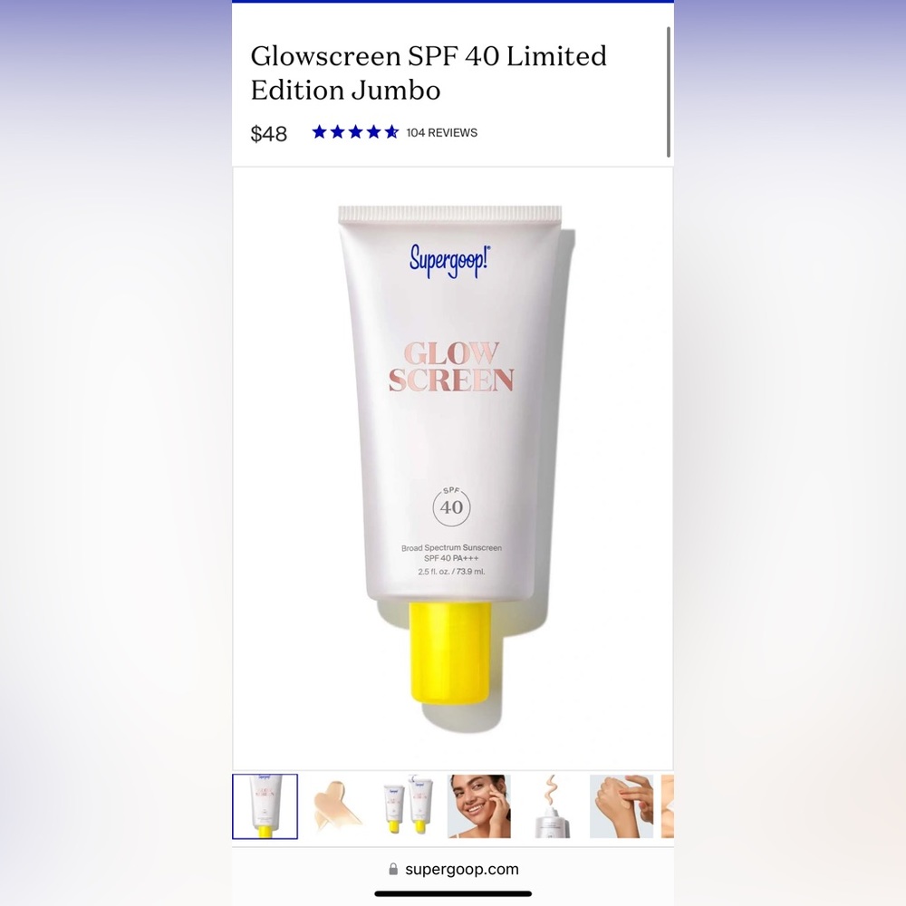 Supergoop! Jumbo Glowscreen- SPF 40